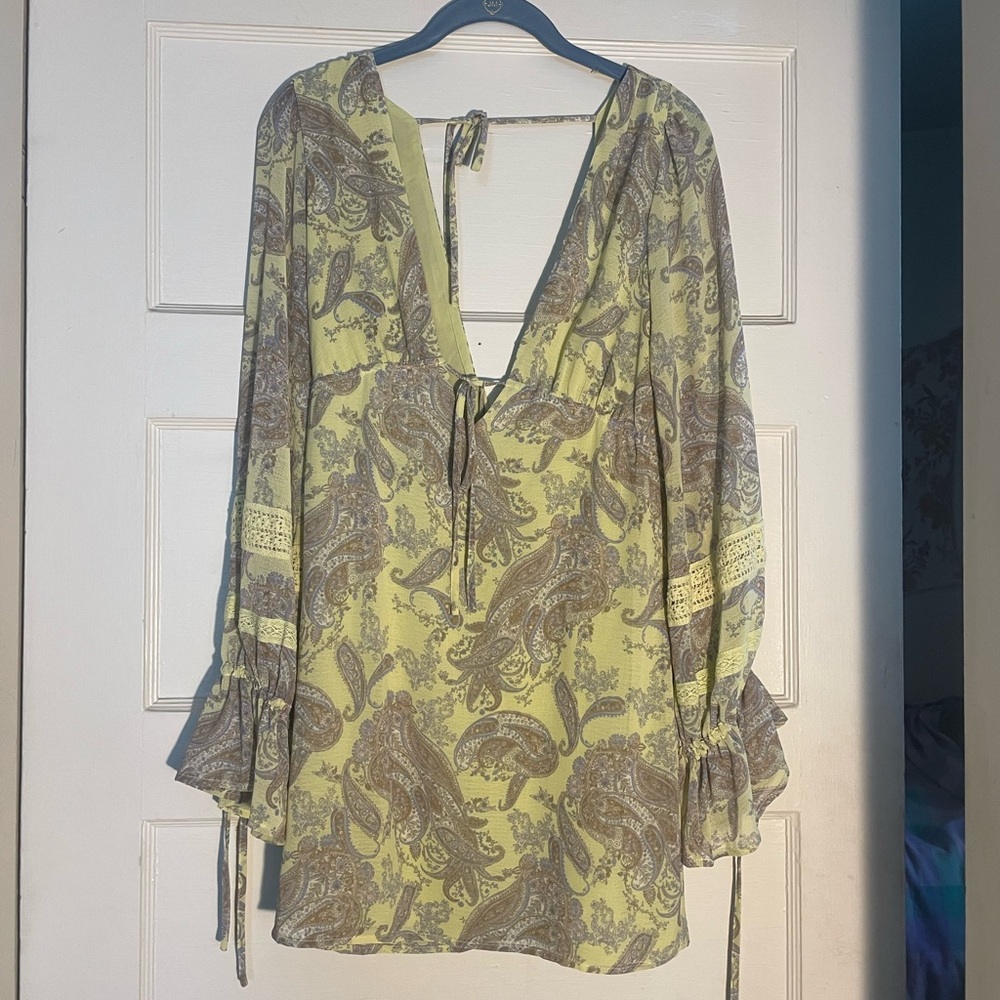 Urban Outfitters Charlene Paisley Mini Dress Size S